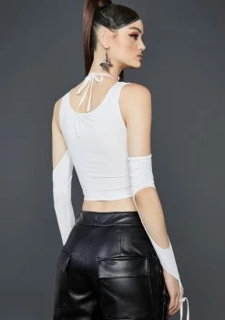 Poster Grl Game Over Halter Top Crop Halter Top