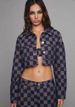 Poster Grl Chase Nobody Checkered Jacket