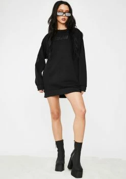 Poster Grl Tops In Squad We Trust Sweater Dress