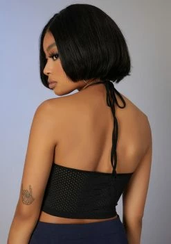 Poster Grl Tops Viral Sensation Mesh Halter Top