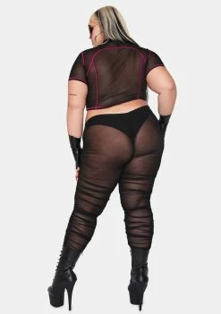 Poster Grl She's Baddie Goals Ruched Leggings Bottoms