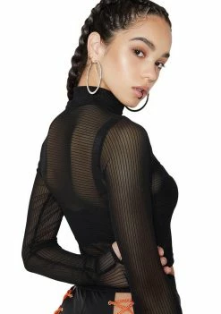 Poster Grl Flawless Flaunt Mesh Crop Top Tops