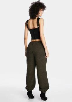 Poster Grl Jogger Sweatpants Nuclear Unit Faux Shearling Joggers