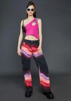 Poster Grl Karma's Kiss Asymmetrical Tank Top Tank Crop Top