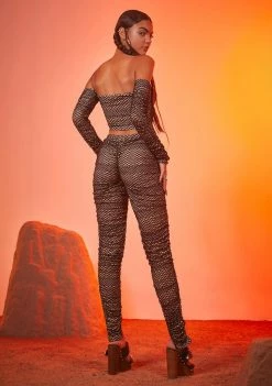 Poster Grl Bottoms Gunsmoke Ruched Knit Pants