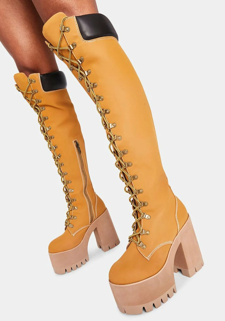 Poster Grl Step It Out Platform Work Boots Boots & Booties 3 Poster Grl Step It Out Platform Work Boots Boots & Booties