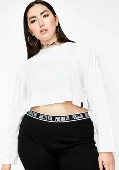 Poster Grl Icy You're A Hawt Mess Thermal Crop Top