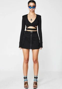 Poster Grl Tops CEO Status Wrap Top