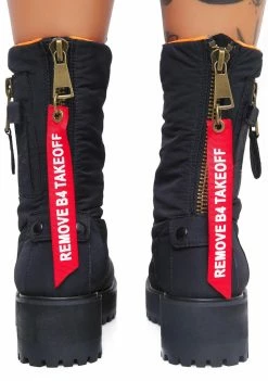 Poster Grl Boots & Booties Combat Flight Boots