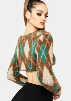 Poster Grl Lifetime Of Knowledge Argyle Sweater