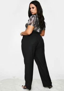 Poster Grl Bottoms Too Suited For Werk Pinstripe Trousers