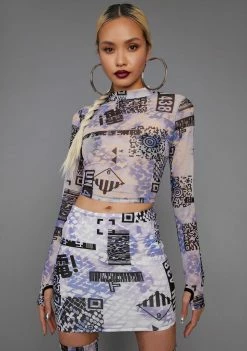 Poster Grl Tops QR Cutie Mesh Top