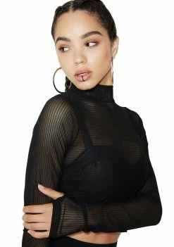 Poster Grl Flawless Flaunt Mesh Crop Top Tops
