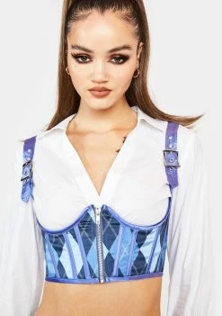 Poster Grl Learn The Ropes Argyle Bustier Tops
