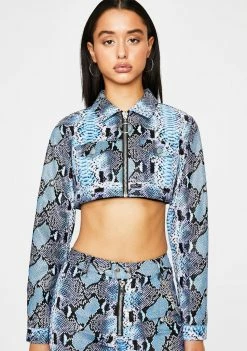 Poster Grl Bossy Bloodline Snakeskin Jacket Outerwear