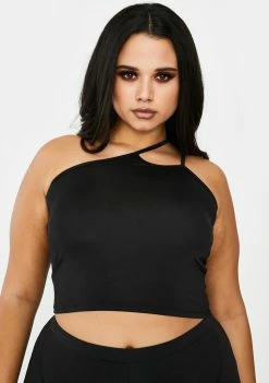 Poster Grl Tops Bye Send To Voicemail Crop Tank