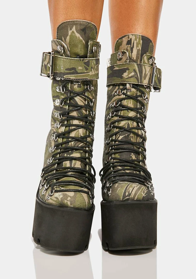 Poster Grl Platform Boots I'm A Catch Camo Traitor Boots 2 Poster Grl Platform Boots I'm A Catch Camo Traitor Boots