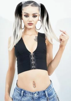 Poster Grl Tops Turn Off The Lights Hook & Eye Tank