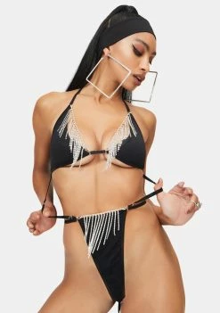 Poster Grl Naughty Girl Rhinestone Bodysuit Lingerie & Sleepwear