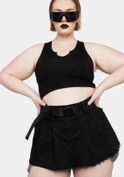 Poster Grl Plus Viral Attitude Pleated Mini Skirt