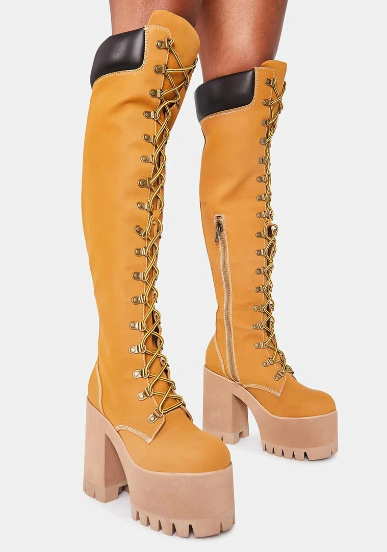 Poster Grl Step It Out Platform Work Boots Boots & Booties 1 Poster Grl Step It Out Platform Work Boots Boots & Booties