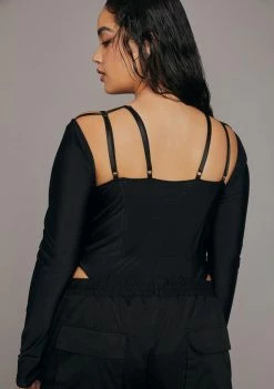 Poster Grl Tops Plus Lick You Lots Strappy Bodysuit