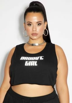 Poster Grl Tops Foreva Daddy's Grl Reflective Tank