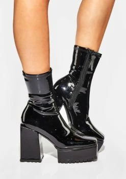 Poster Grl Patent Disappearing Act Platform Boots