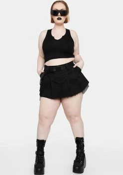 Poster Grl Plus Viral Attitude Pleated Mini Skirt