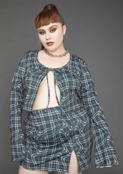 Poster Grl Luxe Never The Same Plaid Skirt Set