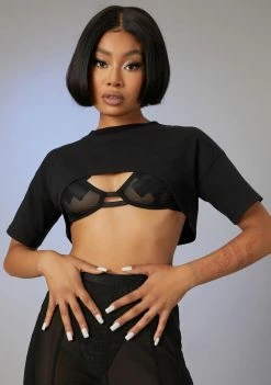 Poster Grl Setting Boundaries Crop Tee Set