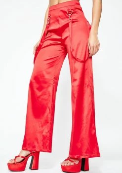 Poster Grl I'm The Plug Satin Trousers Bottoms