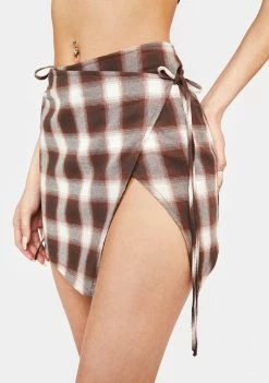 Poster Grl Mini Skirt Homeroom Gossip Wrap Skirt
