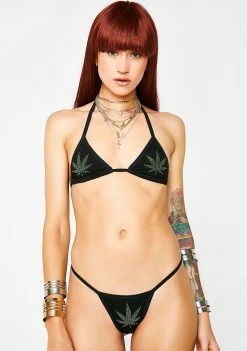 Poster Grl Let It Burn Leaf Lingerie Set Lingerie & Sleepwear