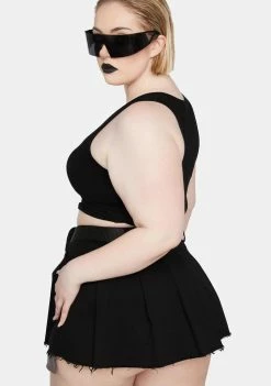 Poster Grl Plus Viral Attitude Pleated Mini Skirt