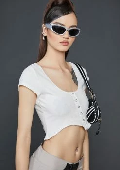 Poster Grl Crop Tee Have No Fury Asymmetric Tee
