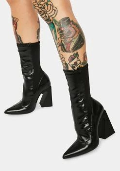 Poster Grl Callous N Cordial Power Mesh Sock Heels