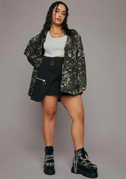 Poster Grl Plus The Fine Line Utility Mini Skirt