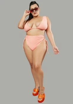 Poster Grl Plus Peachy Vice High Rise Bikini Set Swim
