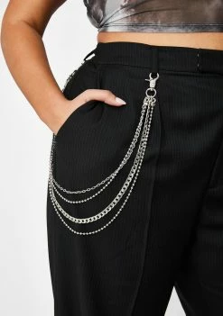 Poster Grl Bottoms Too Suited For Werk Pinstripe Trousers