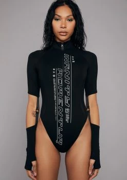 Poster Grl Tops Making Matrixes Graphic Bodysuit