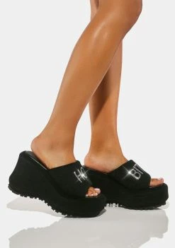 Poster Grl Platform Sandals That's My Name Platform Slides