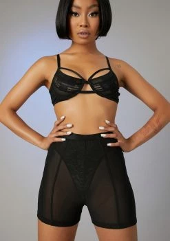 Poster Grl Play My Game Biker Shorts Set Lingerie & Sleepwear