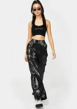 Poster Grl Tops Call Me Papi Rhinestone Tank