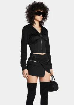 Poster Grl Pullover Hoodie You Could Never Crop Corset Hoodie