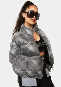 Poster Grl Outerwear Plus Tundra Tamer Sparkle Puffer Jacket