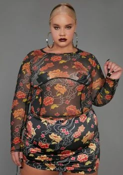 Poster Grl Fierce Honest Confessions Ruched Mini Skirt Dresses