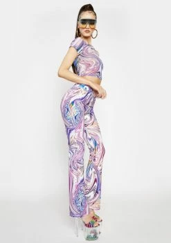 Poster Grl Lavender Hypnotic Habits Kick Flare Pants Flares