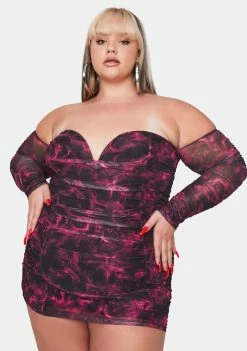 Poster Grl Final Burn Notice Off The Shoulder Dress