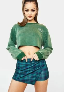 Poster Grl College Ruled Plaid Mini Skort Skorts